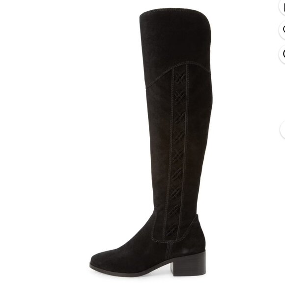 Vince Camuto Vc Kreesell Black Suede Knee-High Boots 8,5M/39 - Picture 1 of 15
